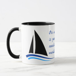 Taza Cita de vela, viento y belleza