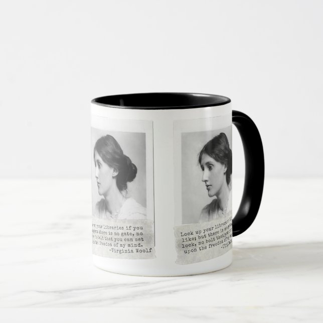 Taza Cita de Virginia Woolf - íconos de la historia de  (Anverso derecho)
