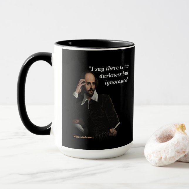 Taza Cita De William Shakespeare Sobre La Ignorancia (Con donut)