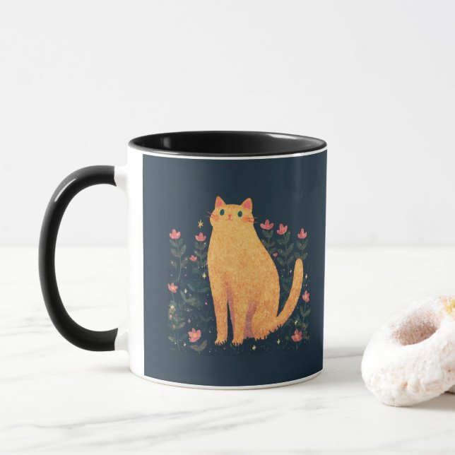 Taza Cita del gato de Charles Dickens (Con donut)