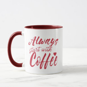 Taza Cita divertida, Chiste Pun siempre empieza con caf