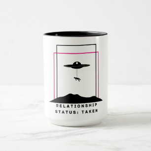 Taza Cita Divertida de Abducción Alienígena Estado Civi