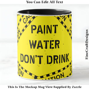 Taza Cita Divertida de Agua de Pintura para Artistas y