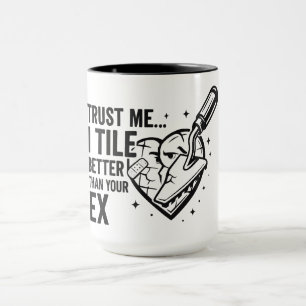 Taza Cita Divertida de Azulejero – Mejor Que Tu Ex