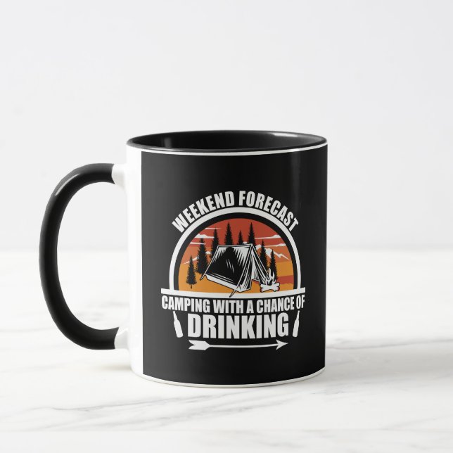 Taza Cita divertida de camping (Izquierda)