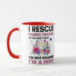 Taza Cita divertida de costura máquina de coser floral