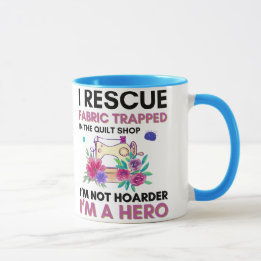 Taza Cita divertida de costura máquina de coser floral