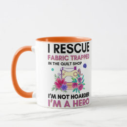 Taza Cita divertida de costura máquina de coser floral