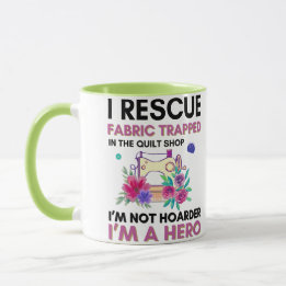 Taza Cita divertida de costura máquina de coser floral