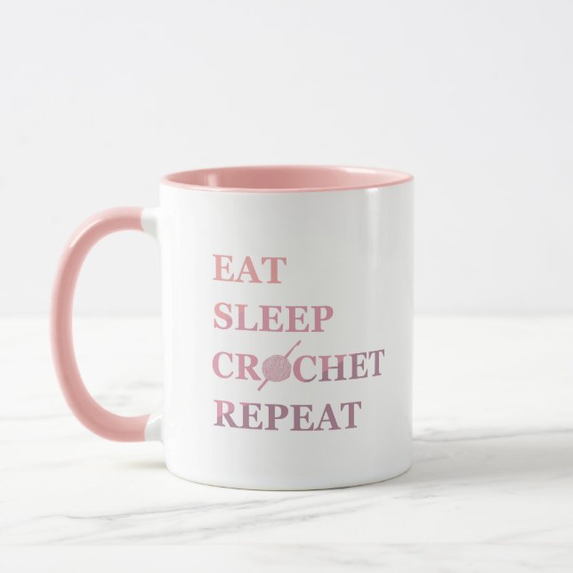 Taza Cita divertida de crochet (Izquierda)