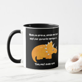 Taza Cita divertida de Dinosaur Triceratops