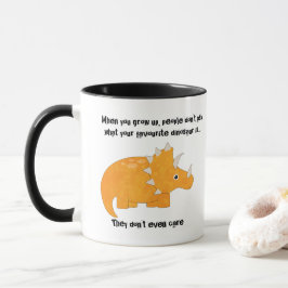 Taza Cita divertida de Dinosaur Triceratops