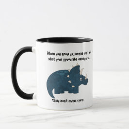 Taza Cita divertida de Dinosaur Triceratops