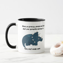Taza Cita divertida de Dinosaur Triceratops