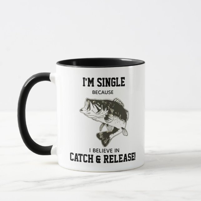 Taza Cita divertida de Largemouth Bass Fishing Funny (Izquierda)