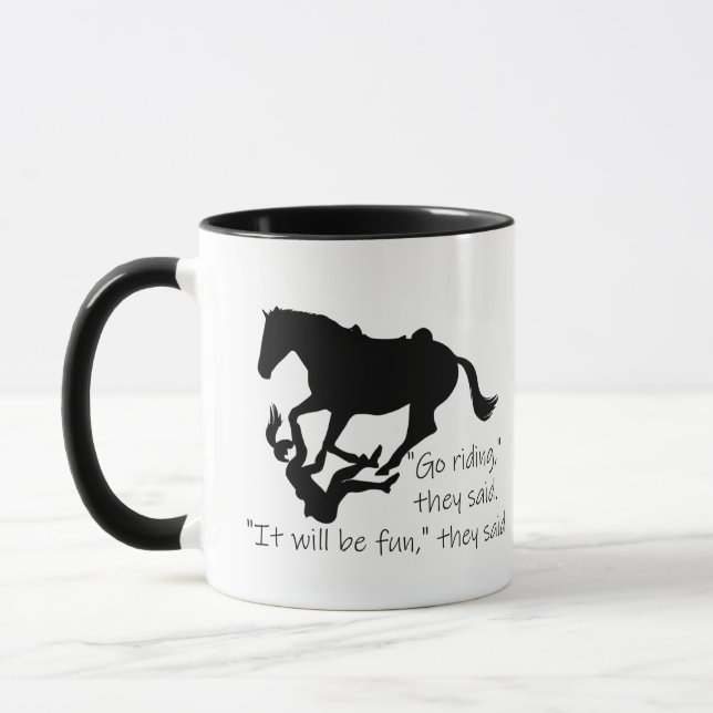 Taza Cita divertida de Let's Go Riding Horses (Izquierda)