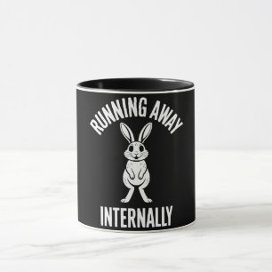 Taza Cita Divertida Huyendo Internamente Humor Sarcasmo