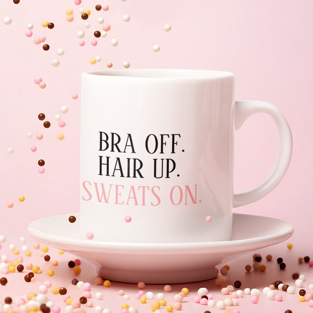Taza Cita divertida moderna en negro y rosa (Subido por el creador)