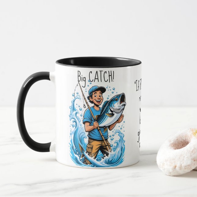 Taza Cita divertida para pescadores (Con donut)