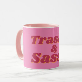 Taza Cita divertida, vulgar y descarada en rosa