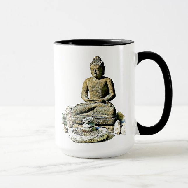 Taza Cita espiritual de la aclaración del zen de Buda (Derecha)