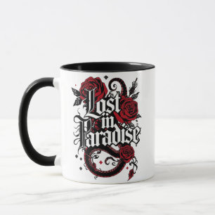 Taza Cita estilo tatuaje romántico oscuro