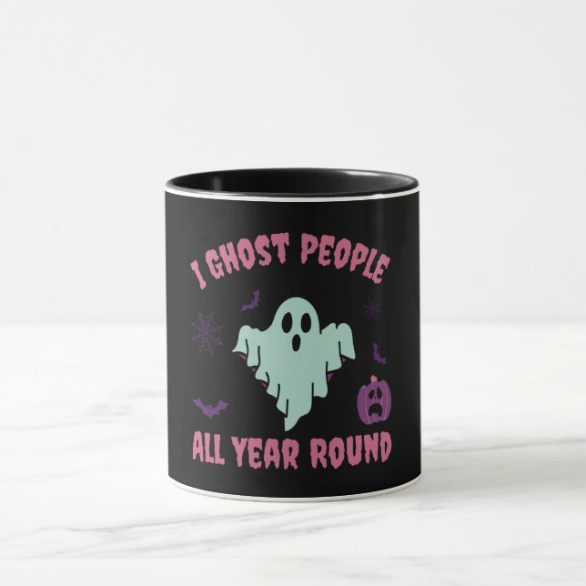 Taza Cita fantasma divertida Halloween (Centro)