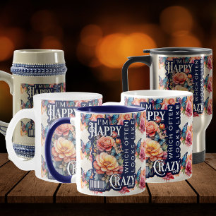 Taza Cita feliz divertida por toda la impresión