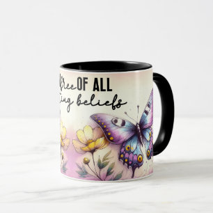 Taza Cita floral inspiradora/positiva con envoltura