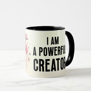 Taza Cita floral inspiradora/positiva con envoltura