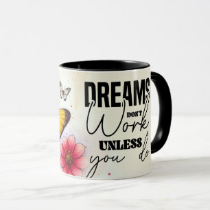 Taza Cita floral inspiradora/positiva con envoltura