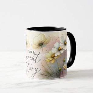 Taza Cita floral inspiradora/positiva envolvente