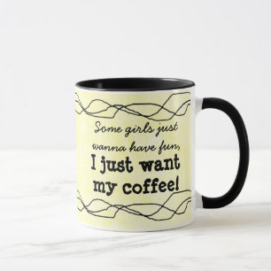 Taza Cita graciosa café amarillo de las mujeres