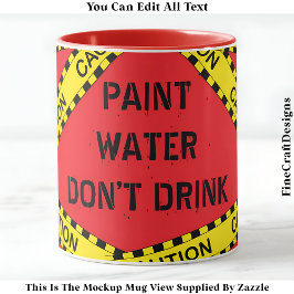 Taza Cita Graciosa De Paint Water Para Artistas Crafter