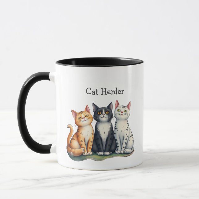 Taza Cita graciosa del pastor de gatos para Cat Lover (Izquierda)