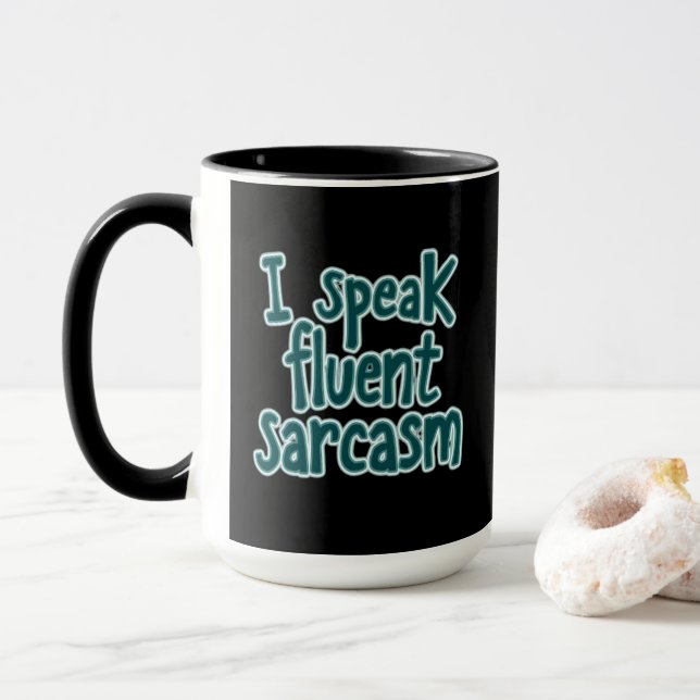 Taza Cita Hablo Sarcasmo fluido (Con donut)