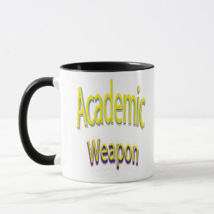 Taza Cita Inspiradora con arma académica, de vuelta a l