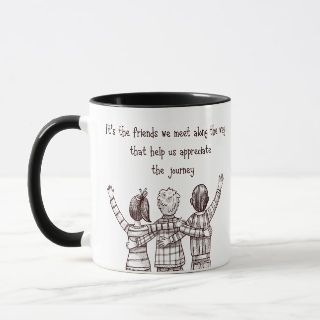 Taza Cita Inspiradora de amistad (Izquierda)
