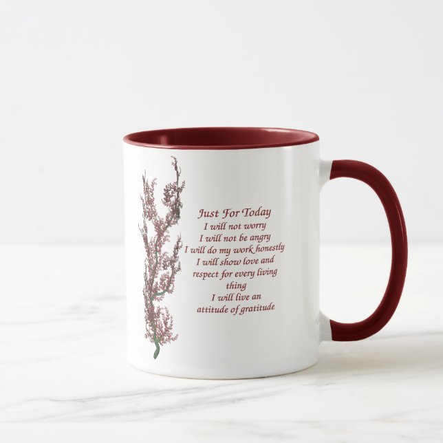 Taza Cita Inspiradora de Just For Today (Derecha)