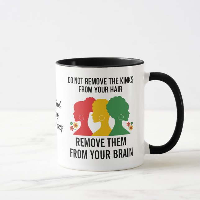 Taza Cita Inspiradora del PELO NEGRO AFRO (Derecha)
