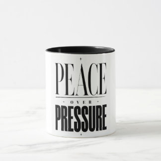 Taza Cita Inspiradora Minimalista Paz Sobre Presión