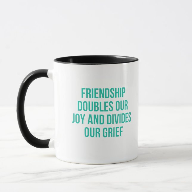 Taza Cita inspiradora sobre la amistad (Izquierda)
