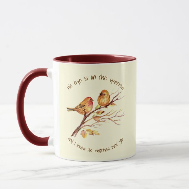Taza Cita inspiradora Su ojo está en el resplandor, (Izquierda)