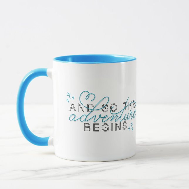 Taza Cita Inspiradora "Y así empieza la aventura" (Izquierda)