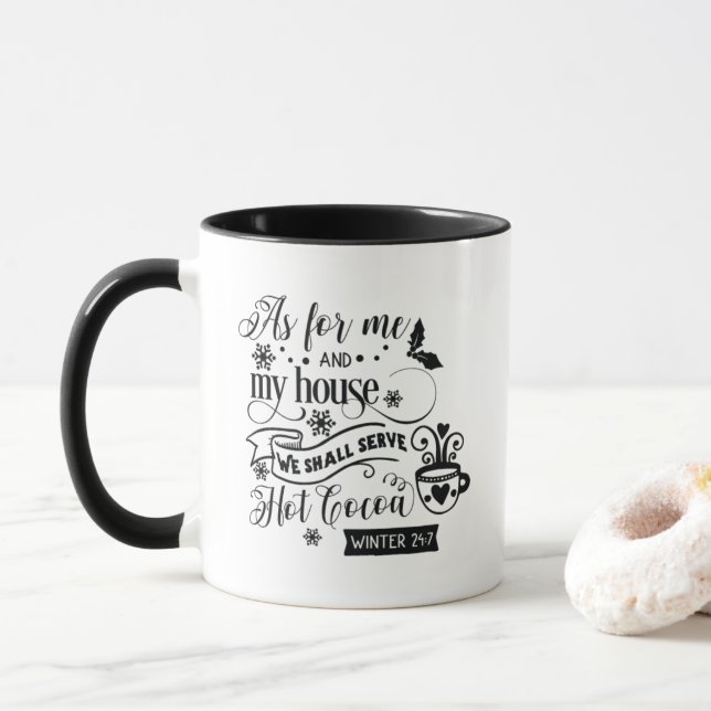 Taza Cita Invierno caliente de cacao tiempo arte de pal (Con donut)