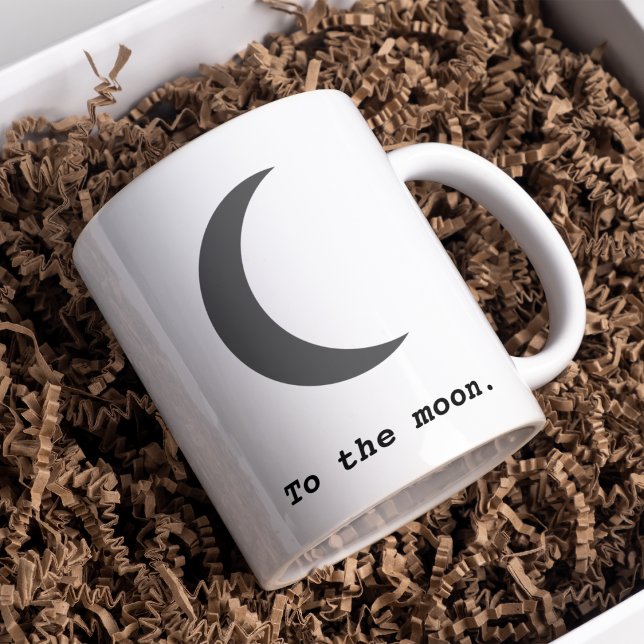 Taza Cita moderna y simple a la luna (Subido por el creador)