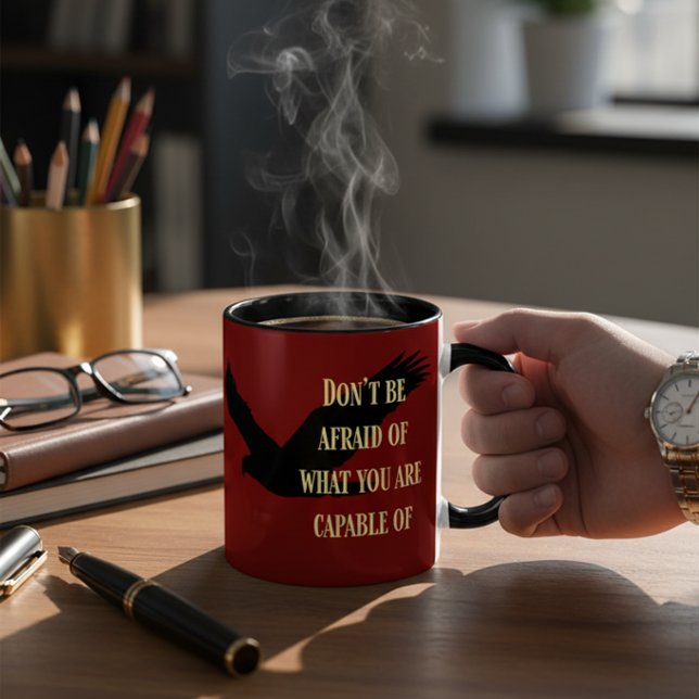Taza Cita Motivacional Águila Poder Afirmaciones Café (Gift as a daily reminder)