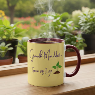 Taza Cita Motivacional Positiva Mentalidad de Crecimien