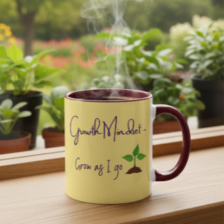 Taza Cita Motivacional Positiva Mentalidad de Crecimien