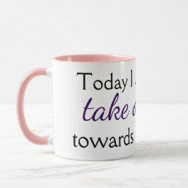 Taza Cita motivacional recortada Imprimir café rosa